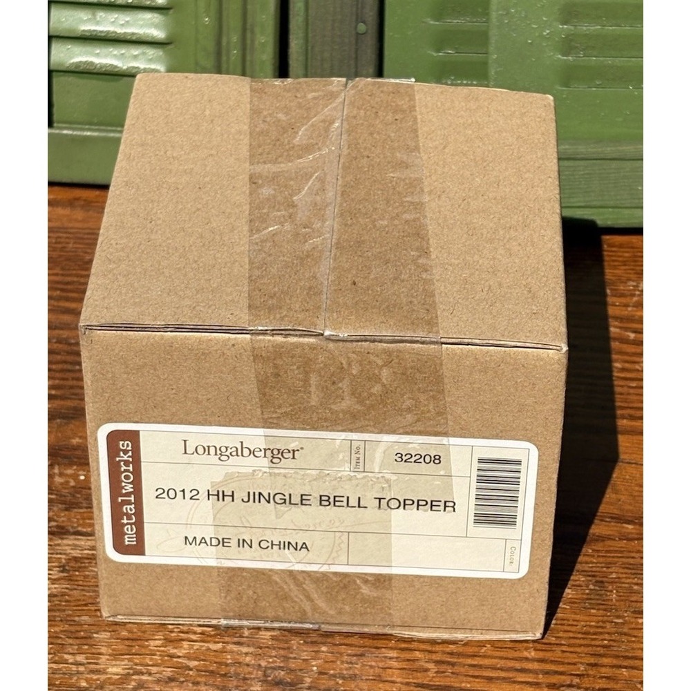 New Longaberger Christmas 2012 Holiday Helper Jingle Bell Topper  Silver